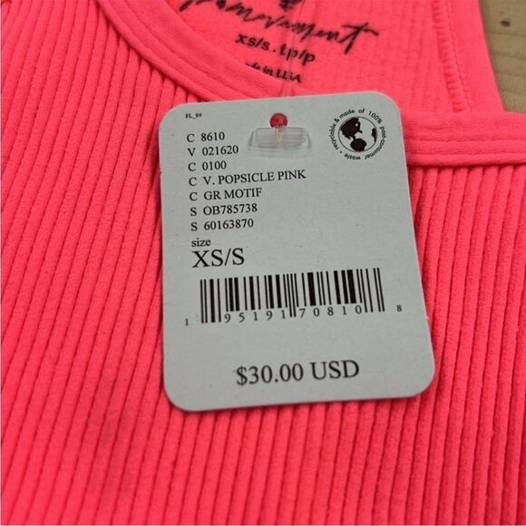 Free People Popsicle Pink Happiness Runs Crop Tank XS/S - Picture 6 of 6